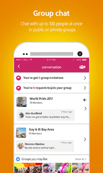 Moovz: Social Network for Gay, Lesbian, Bi & Trans for PC screenshot 2