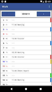 ColumnCalendar and Memo for PC screenshot 2