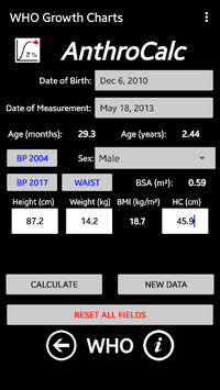 Anthropometric Calculator for PC screenshot 3