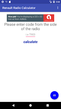Renault Radio Code Calculator for PC screenshot 1