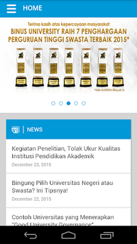 BINUS University Mobile for PC screenshot 1