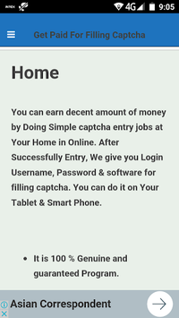 Captcha Typing Jobs High Payout for PC screenshot 1