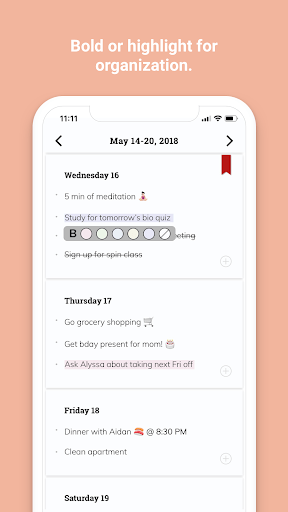 Listberry - agenda planner for PC screenshot 2