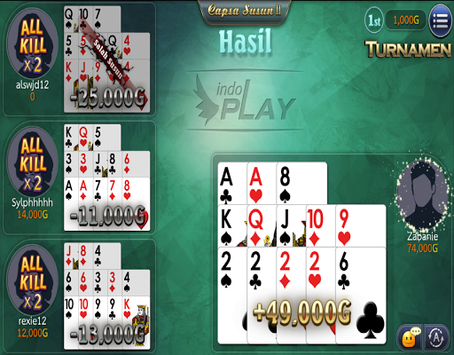 IndoPlay Susun, Poker for PC screenshot 1
