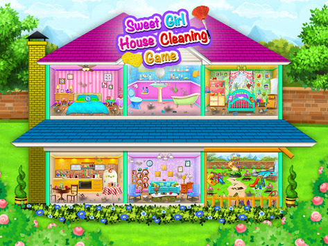 Sweet Girls House Cleaning  - My Home Cleanup Game for PC screenshot 2