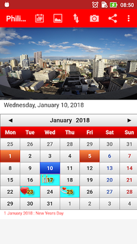 Philippines Calendar for PC screenshot 1