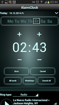 Radio Alarm Clock for PC screenshot 1