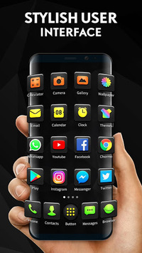 Black launcher theme &wallpaper for PC screenshot 3