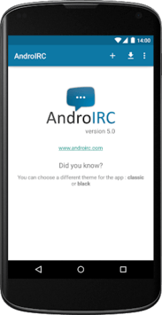 AndroIRC for PC screenshot 1