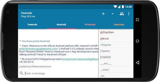 AndroIRC for PC screenshot 3