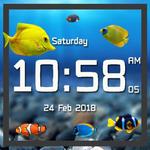 Aquarium live wallpaper with digital clock APK