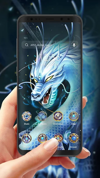 Divine Cool White Dragon-APUS Launcher theme for PC screenshot 1