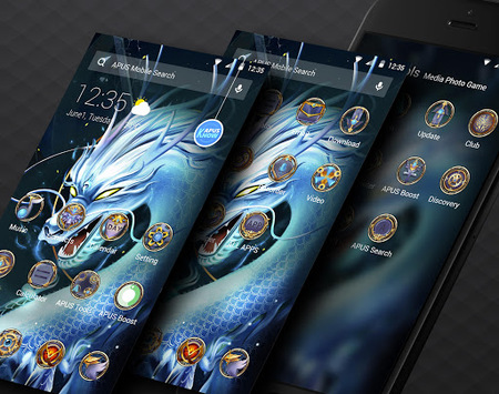 Divine Cool White Dragon-APUS Launcher theme for PC screenshot 3