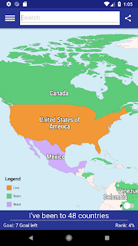 Visited: Map where ive been. Travel Tracker App for PC screenshot 1