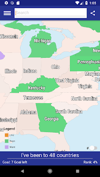 Visited: Map where ive been. Travel Tracker App for PC screenshot 2