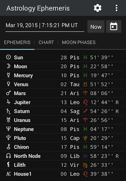 Astrology Ephemeris for PC screenshot 1