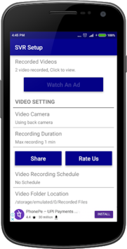 SVR, Background video recording, Secret Camera for PC screenshot 1