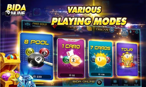 Bida Online: 8 Pool Ball, Billiard Online, 7 Card for PC screenshot 1
