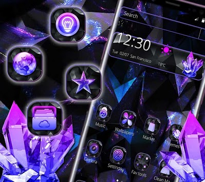 Black Galaxy Crystal Theme for PC screenshot 2