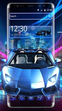 Blue Neon Car Theme for PC screenshot 1