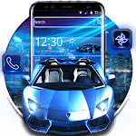 Blue Neon Car Theme APK