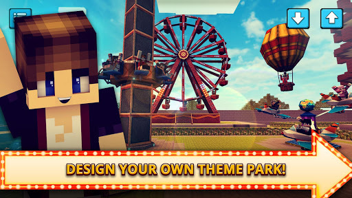 Theme Park Craft 2: Build & Ride Roller Coaster for PC screenshot 1