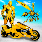 Flying Bee Robot Car Transforming Game: Robot Game APK