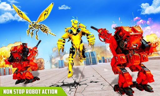 Flying Bee Robot Car Transforming Game: Robot Game for PC screenshot 1