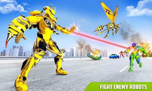 Flying Bee Robot Car Transforming Game: Robot Game for PC screenshot 3