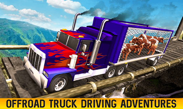 Farm Animal Transport Truck Driving Games: Offroad for PC screenshot 1