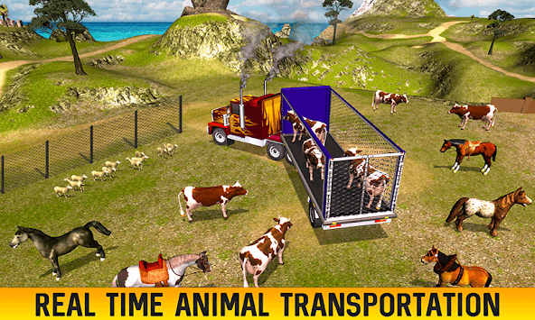 Farm Animal Transport Truck Driving Games: Offroad for PC screenshot 2