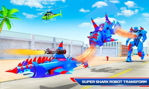 Robot Shark Attack: Transform Robot Shark Games for PC screenshot 1