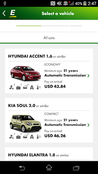 Europcar - Car & Van Hire for PC screenshot 1