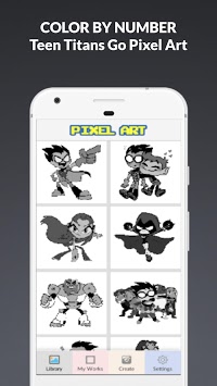 Color By Number Teen Titans Go Pixel Art Games for PC screenshot 1