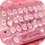 Rose Gold Water Droplets Keyboard Theme for PC