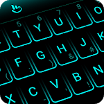 Simple Neon Blue Future Tech Keyboard Theme APK