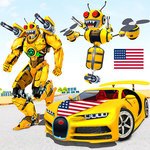 Bee Robot Car Transformation Game: Robot Car Games APK