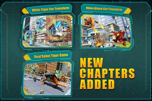 US Police Transform Robot Car White Tiger Game for PC screenshot 1