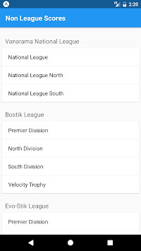 Non League Football Scores for PC screenshot 1