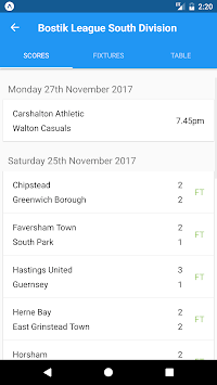 Non League Football Scores for PC screenshot 2