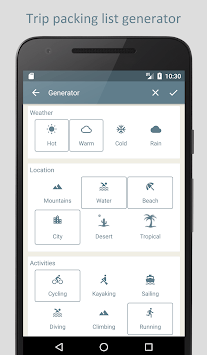 PackTeo - Travel Packing List for PC screenshot 2
