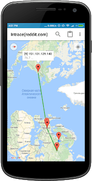 Intrace: Visual Traceroute for PC screenshot 1