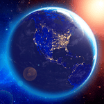 3D Earth & Real Moon. Live Wallpaper. APK