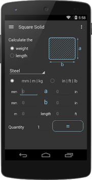 Steel Weight Calculator for PC screenshot 1