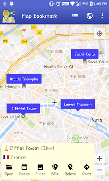 Map Bookmark / Streetview Player / GPX Viewer for PC screenshot 1