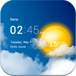 Transparent clock & weather for PC