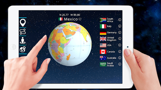 3D Earth Globe: World Map Panorama & 360 Satellite for PC screenshot 1