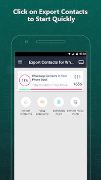 Export Contacts For WhatsApp for PC screenshot 1