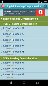 English Reading Comprehension for PC screenshot 1