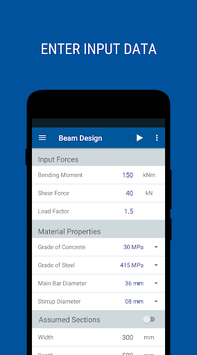 RCC Beam Design - Civil Engineering for PC screenshot 1